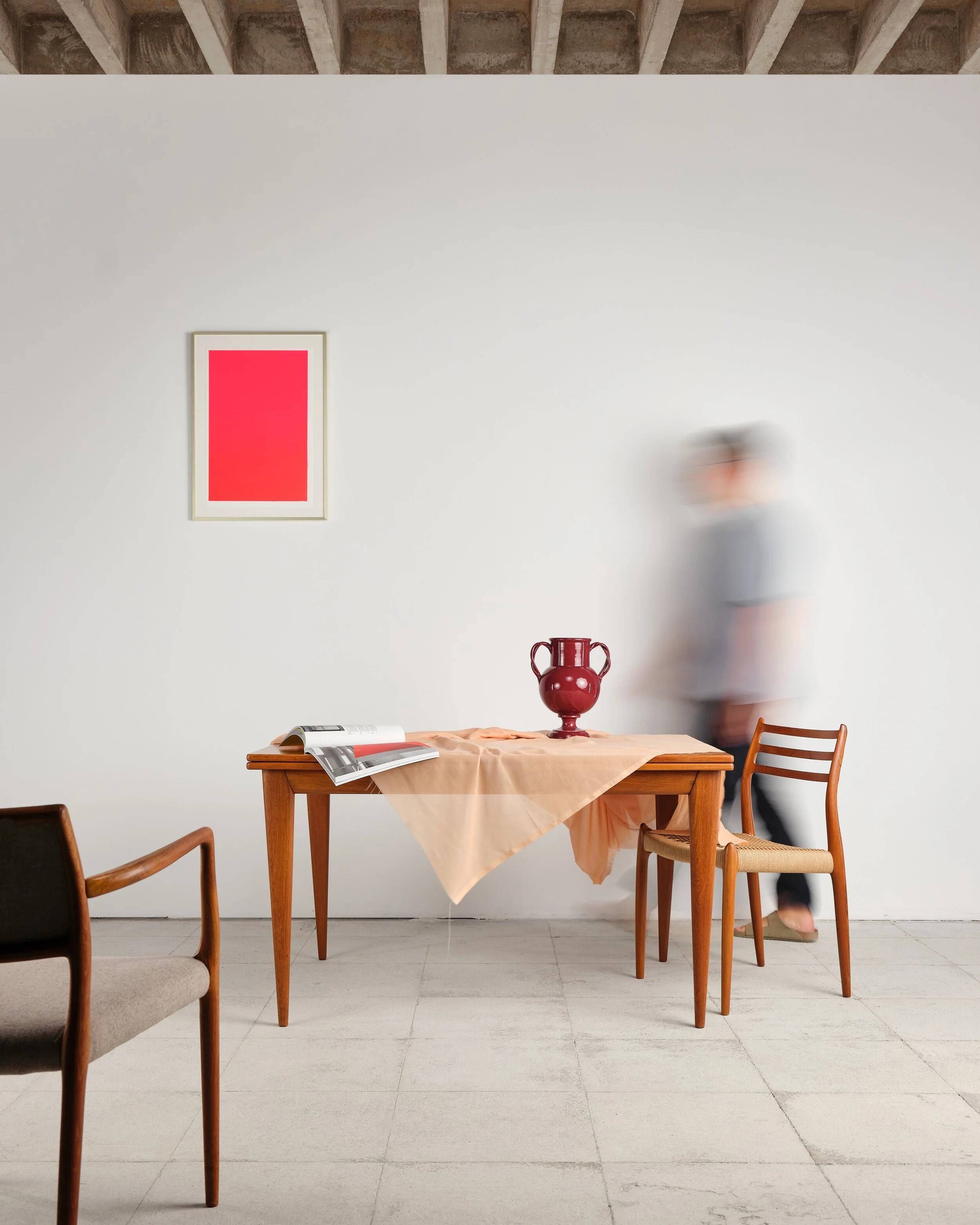 Extendable table model 12 in teak by Niels O. Møller, Denmark, 1960s