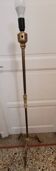 Lampadaire ancien en laiton et onyx - style classique