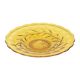 Art Deco Fruit Bowl Amber Pressed Glass Fait en Belgique