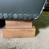Paire de fauteuils Club cuir vert Poltrona Frau édition limitée