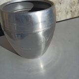 Old ice bucket ice cube in the shape of aluminum pear