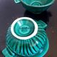 Pair of enamelled ceramic Vallauris cups