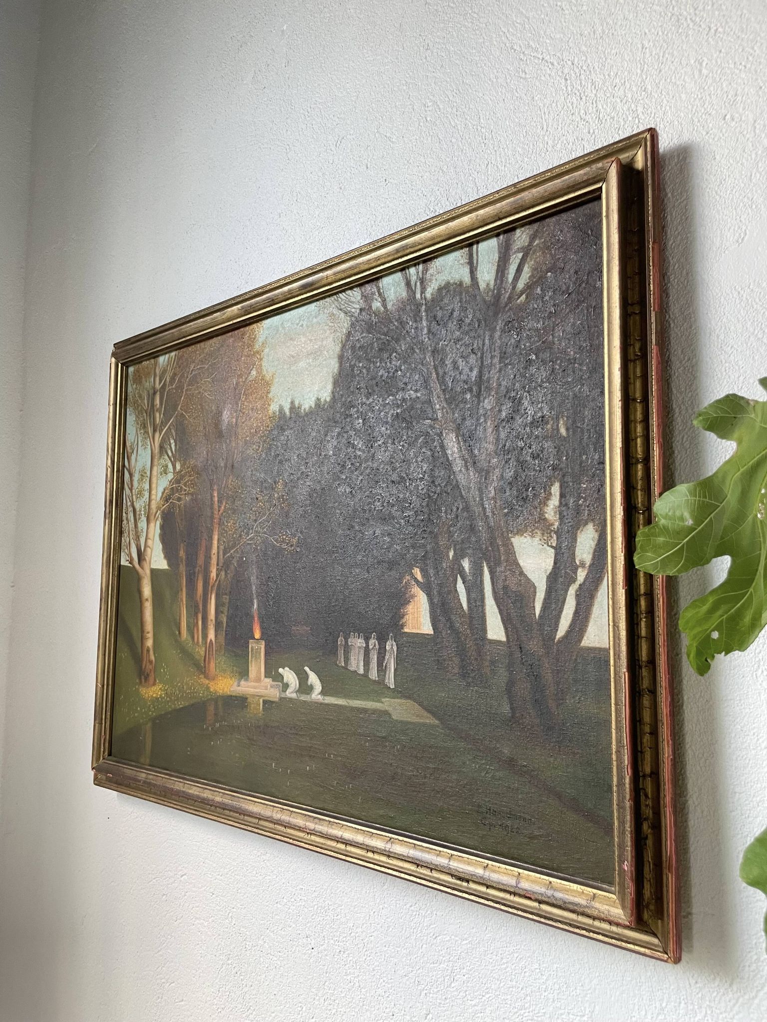 Oil on canvas The Sacred Grove