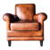 Fauteuil Club vintage en cuir « cognac »