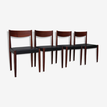 4 chaises scandinaves teck Frem Røjle