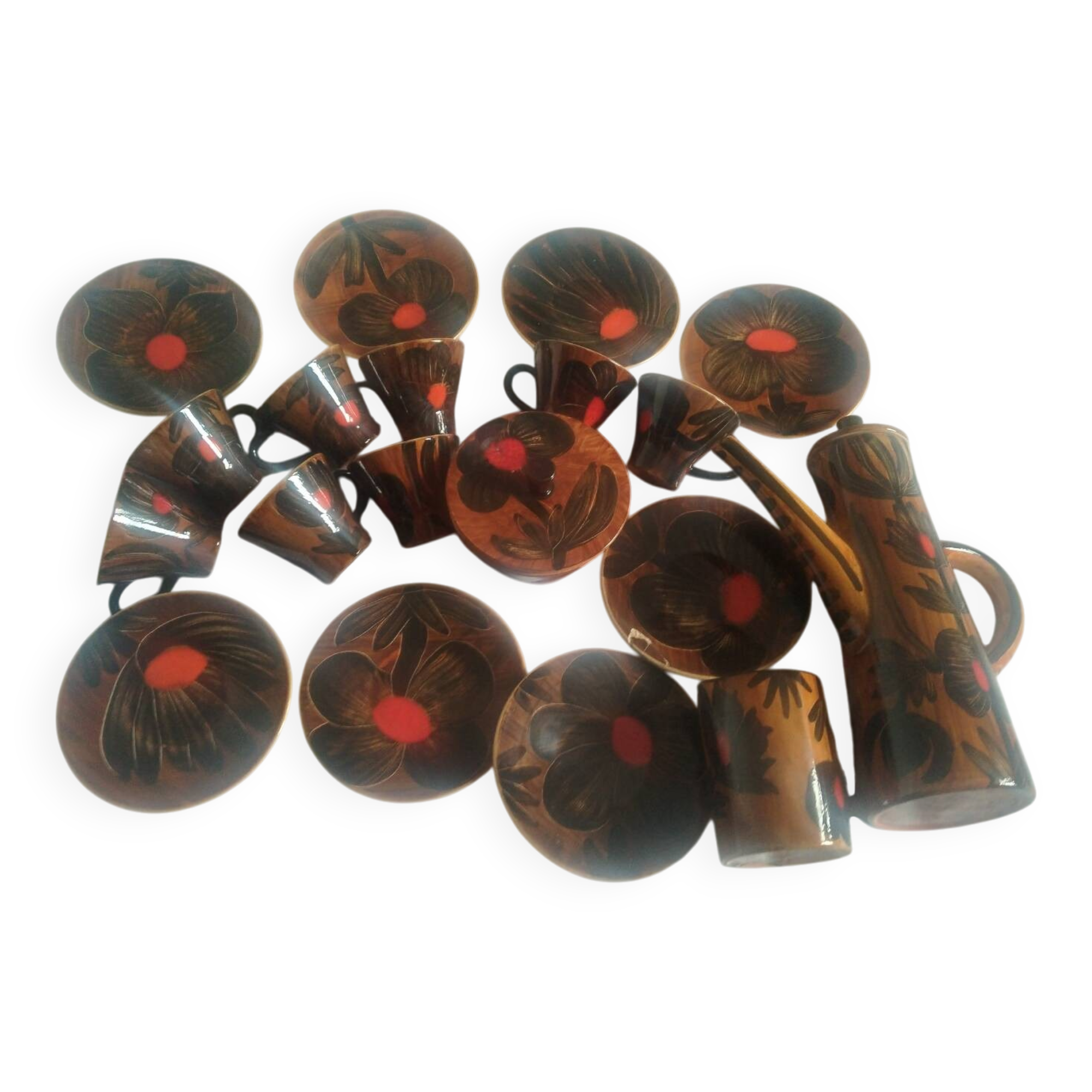 Ceramic coffee service Quimper Quercy