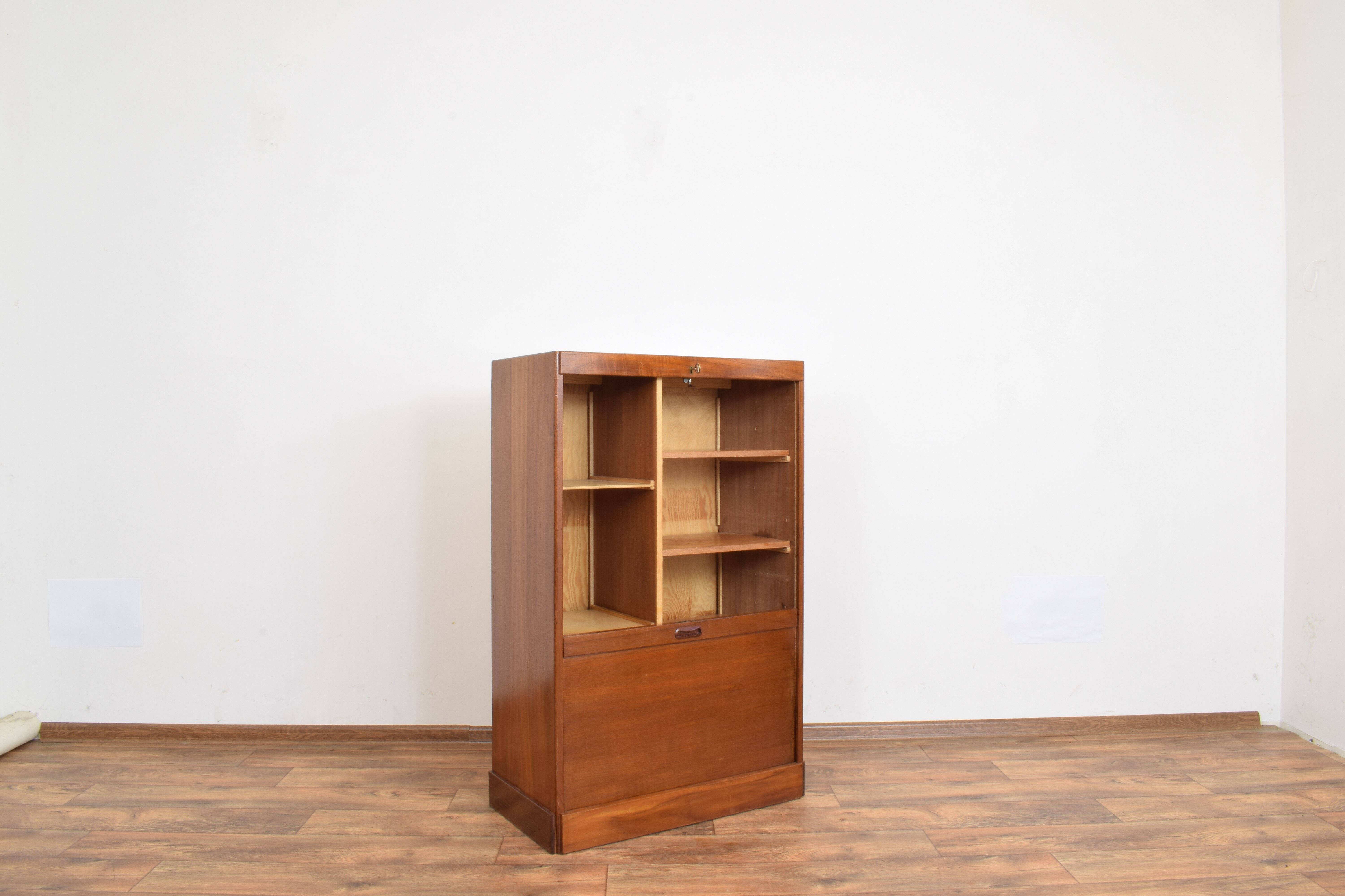 Mid-century danish teak tambour cabinet, 1960
