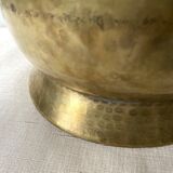 Umbrella stand in embossed golden brass