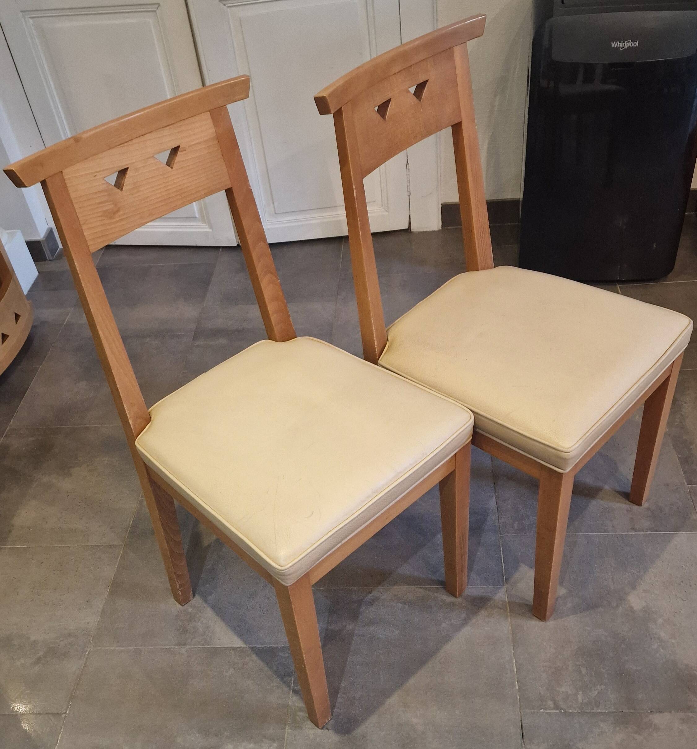 Christian Duc, set of 2 African Queen chairs