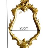 Baroque mirror in golden resin 26x49cm
