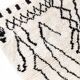 Moroccan Berber rug Azilal ecru and black 2.08x1.33m