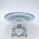 Art Nouveau fruit bowl in glass and metal Art Nouveau compote dish