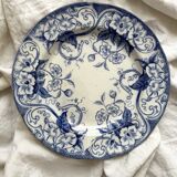 Round ironstone dish Flora Creil and Montereau late 19th century