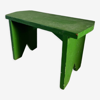 Green wood bench stool