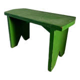 Green wood bench stool