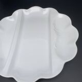 Compartmentalized plates in white Limoges porcelain