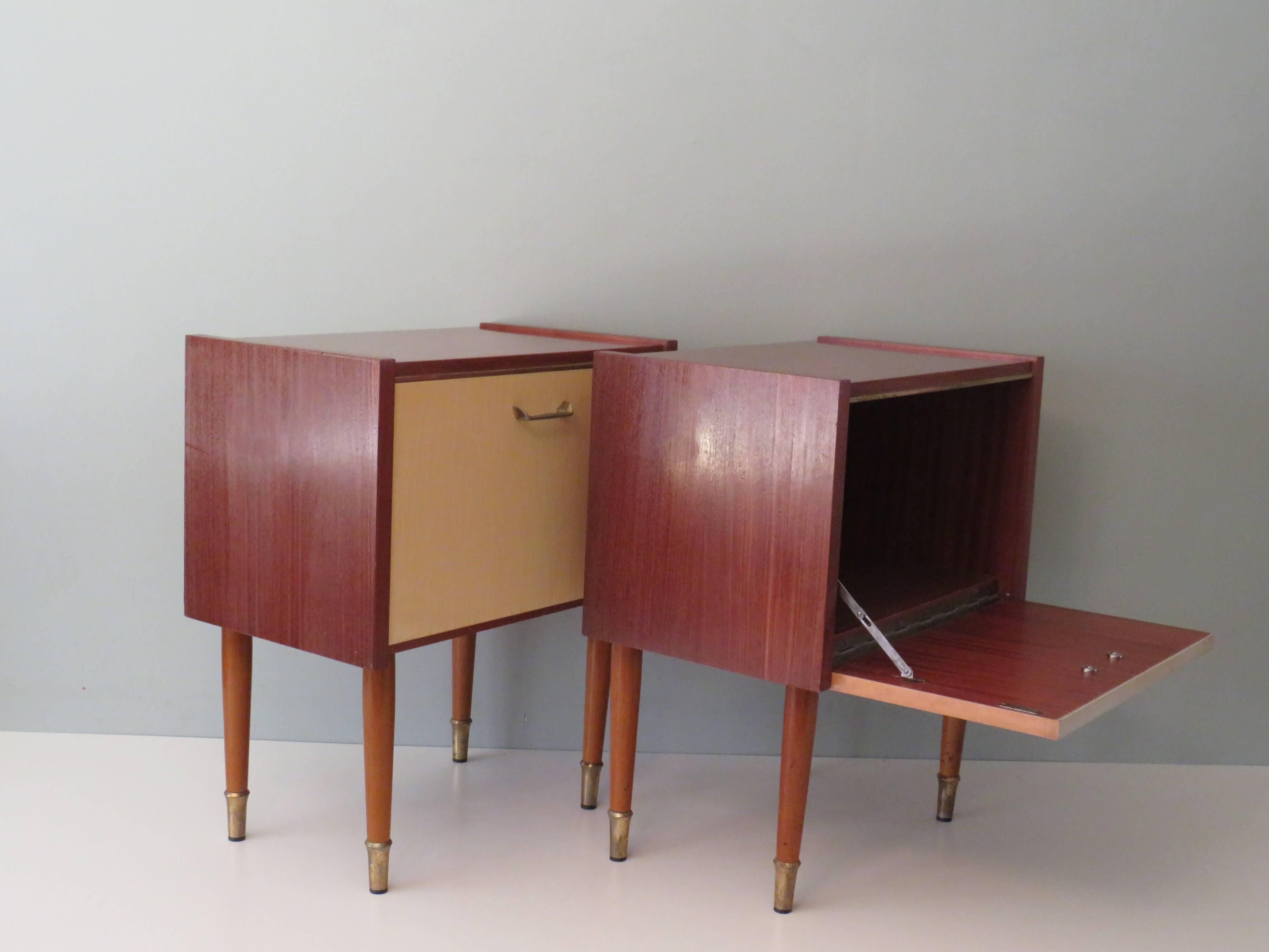 Pair of bedside tables from the mid-century, 1950s