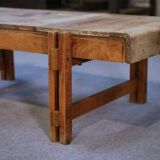 Coffee table in beech and ceramic by Roger Capron, 1960s
