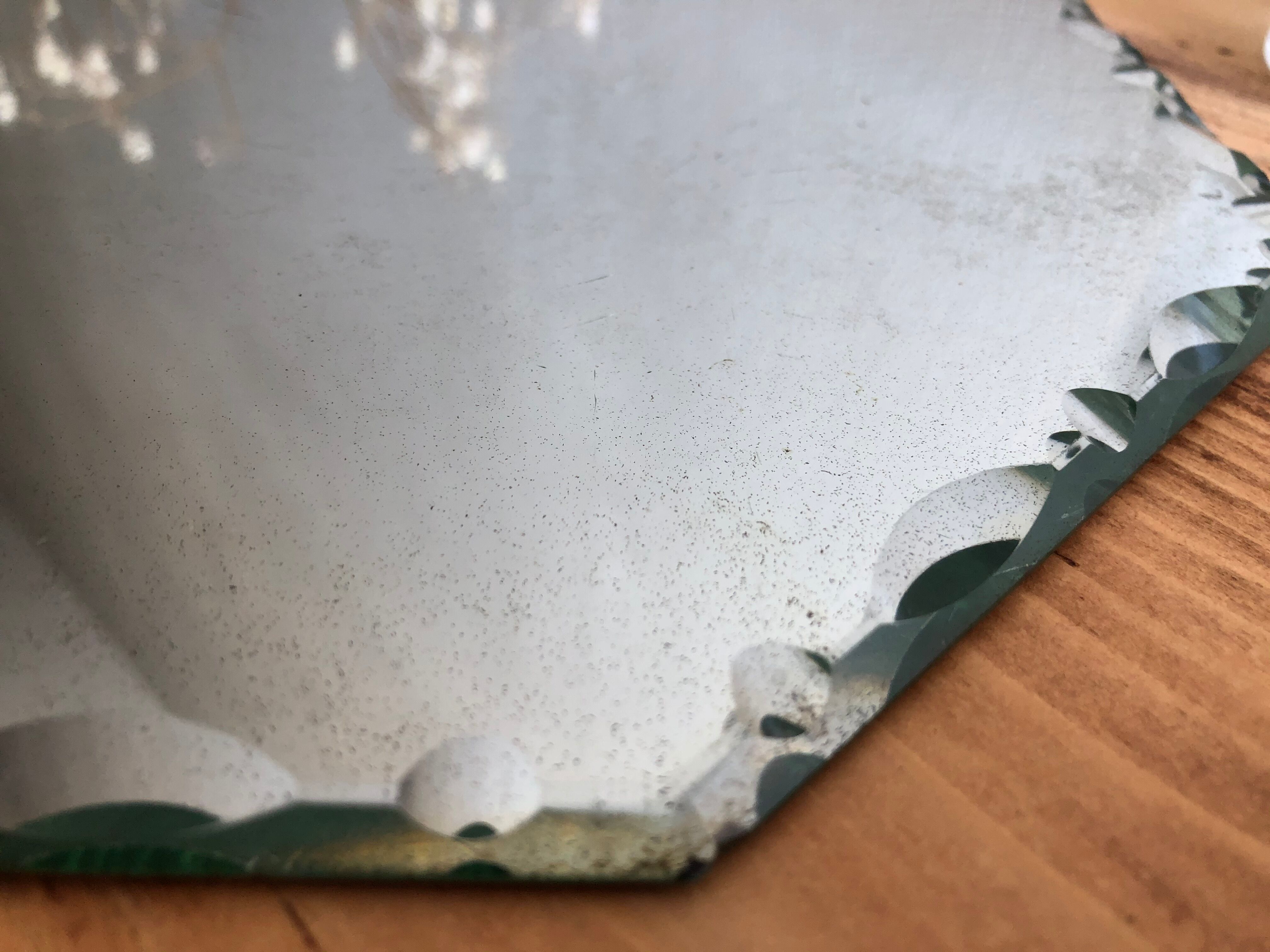 Octagonal bevelled mirror - 27 x 27 cm