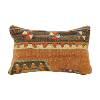 Bohemian kilim pillow, 12x20 inches 30x50 cm