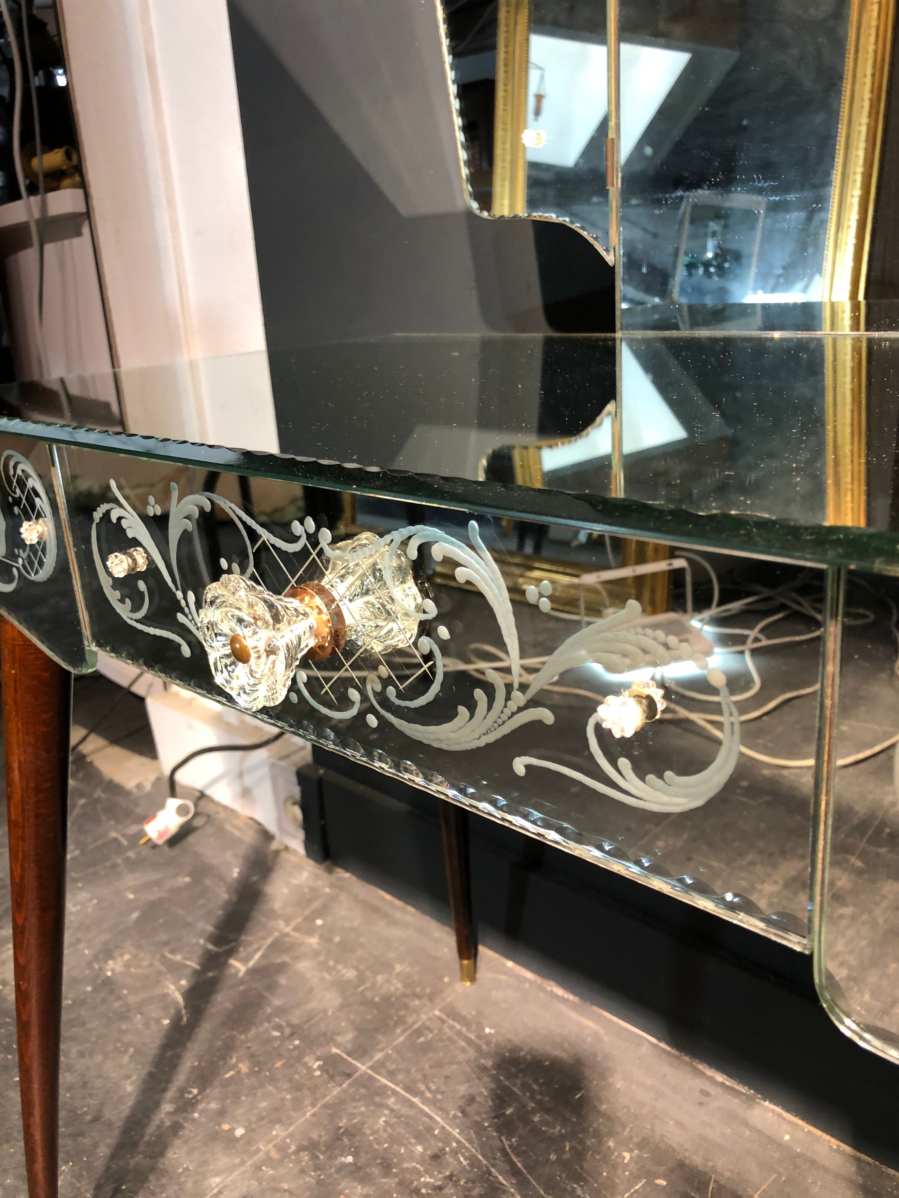 Coiffeuse miroir vintage année 50