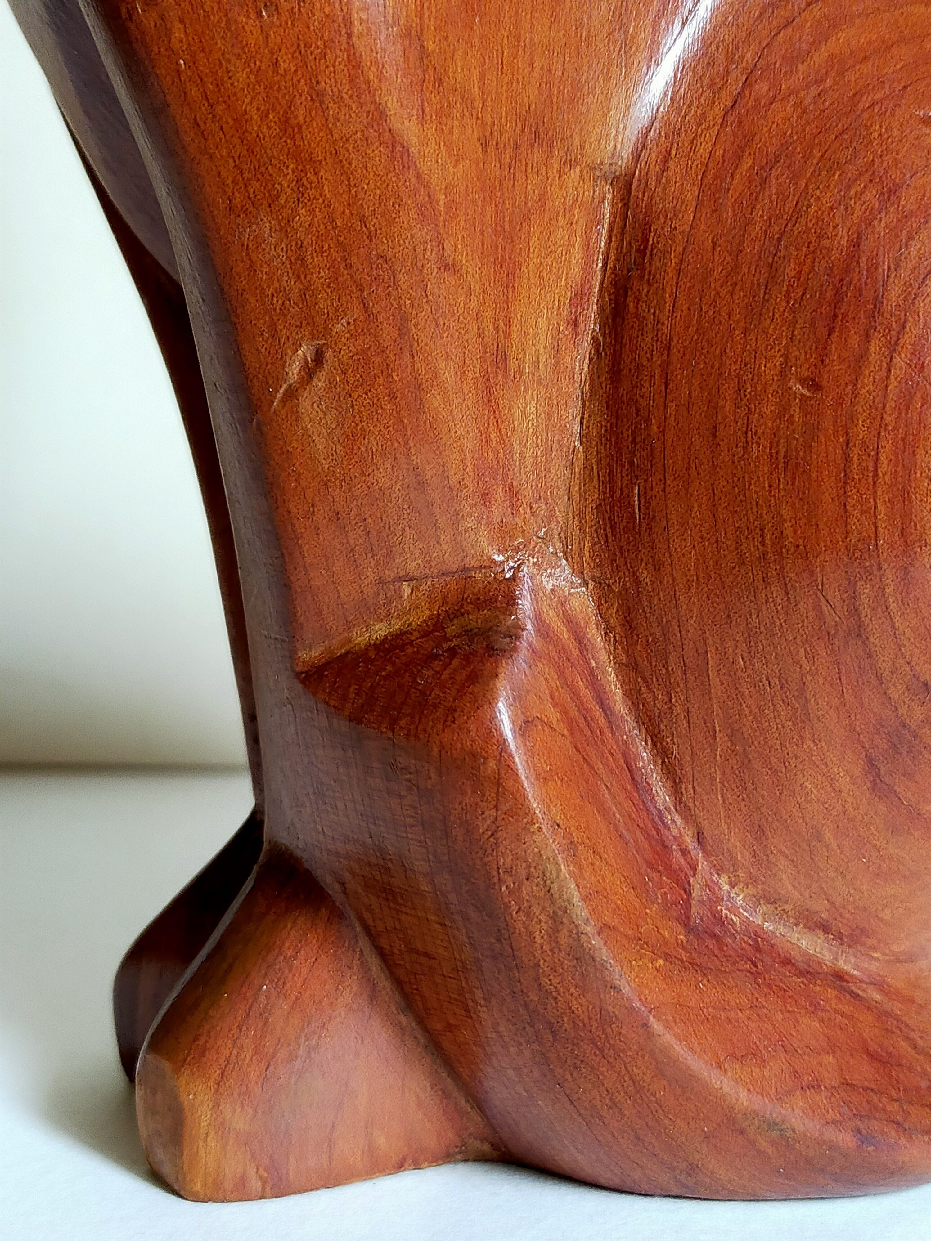 Scandinavian cat in vintage solid wood