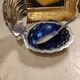 Vintage silver metal butter in shell shape