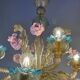 Impressive Venetian Chandelier in Mordoré, Blue and Pink Murano Glass, Ve