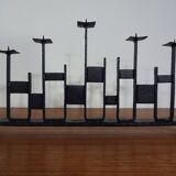 Brutalist Iron Candleholder, 1960s