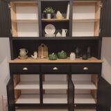 Black and wooden sideboard