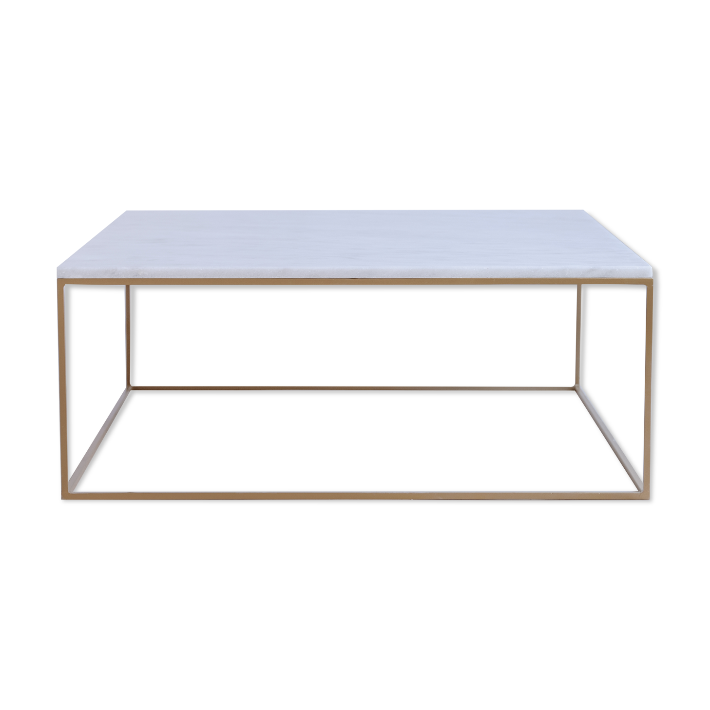 Square coffee table in white marble Ibiza