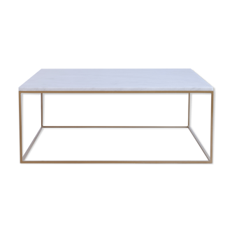 Square coffee table in white marble Ibiza