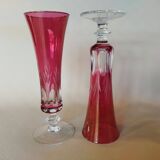 6 vintage champagne flutes