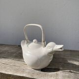 White porcelain duck teapot
