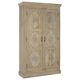Mango wood cabinet 125x43x214 natural carving
