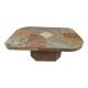Brutalist slate stone coffee table, 1980s