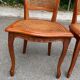 2 Louis XV style caned chairs in solid wood, 20th century