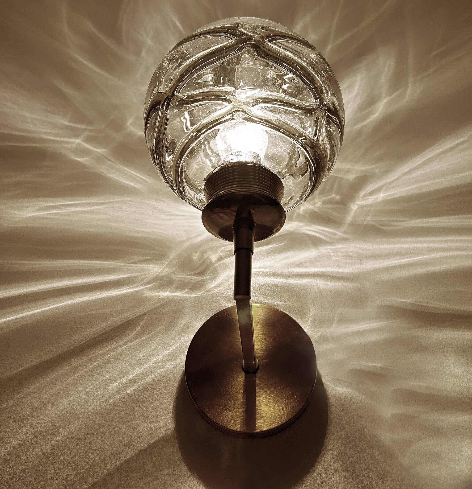 Pair Vintage Murano Glass Wall Lights
