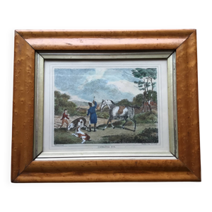 Aquarelle ancienne scène