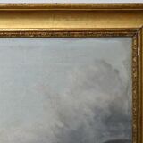 Oil on canvas House by the river