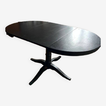 Table à rallonge vintage en bois noir