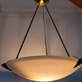 Suspension en verre et laiton design vintage