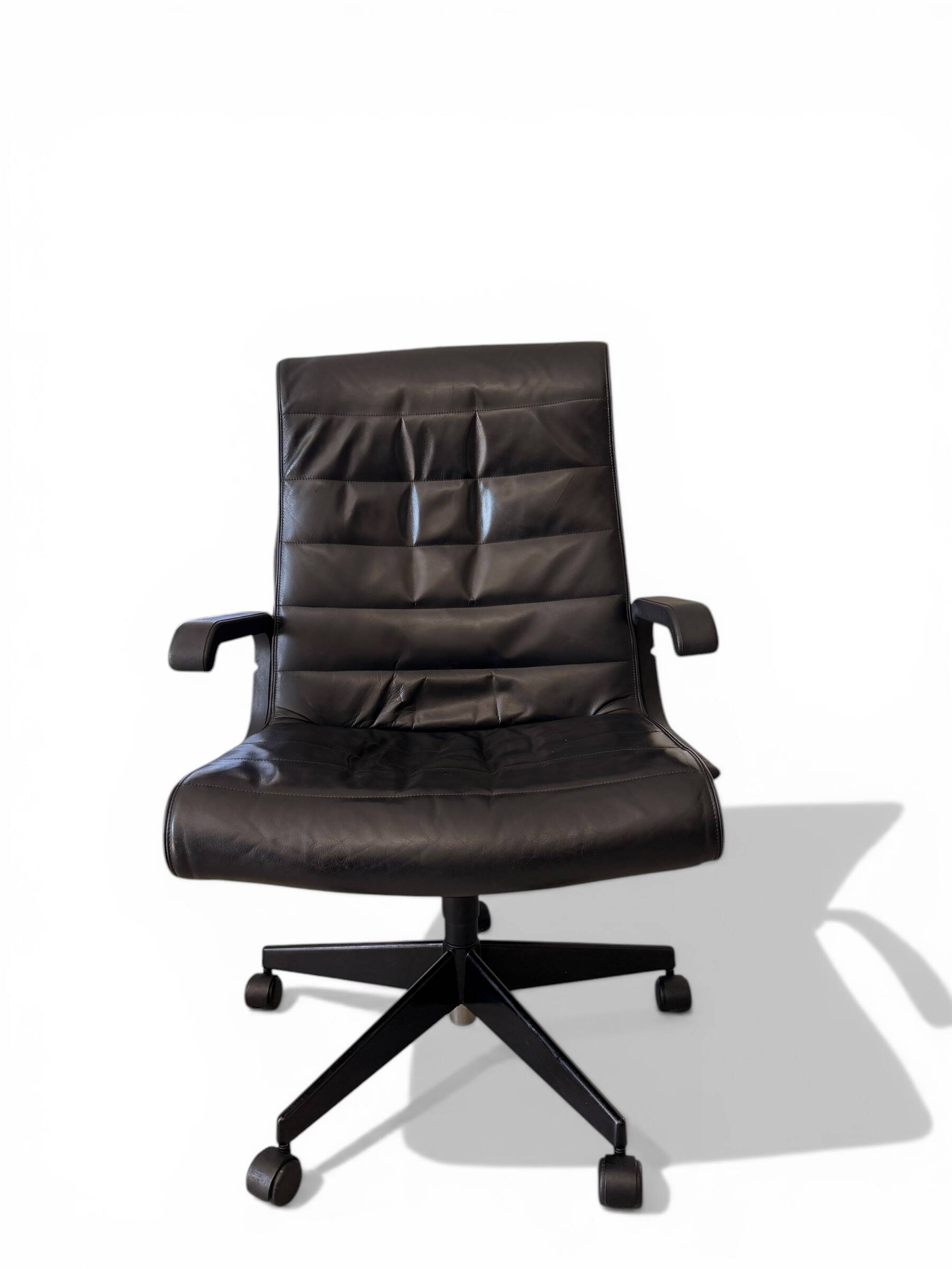 Richard Sapper Office Chair for Knoll - Vintage Black Leather