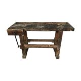 Carpenter Workbench raw wood end 1900