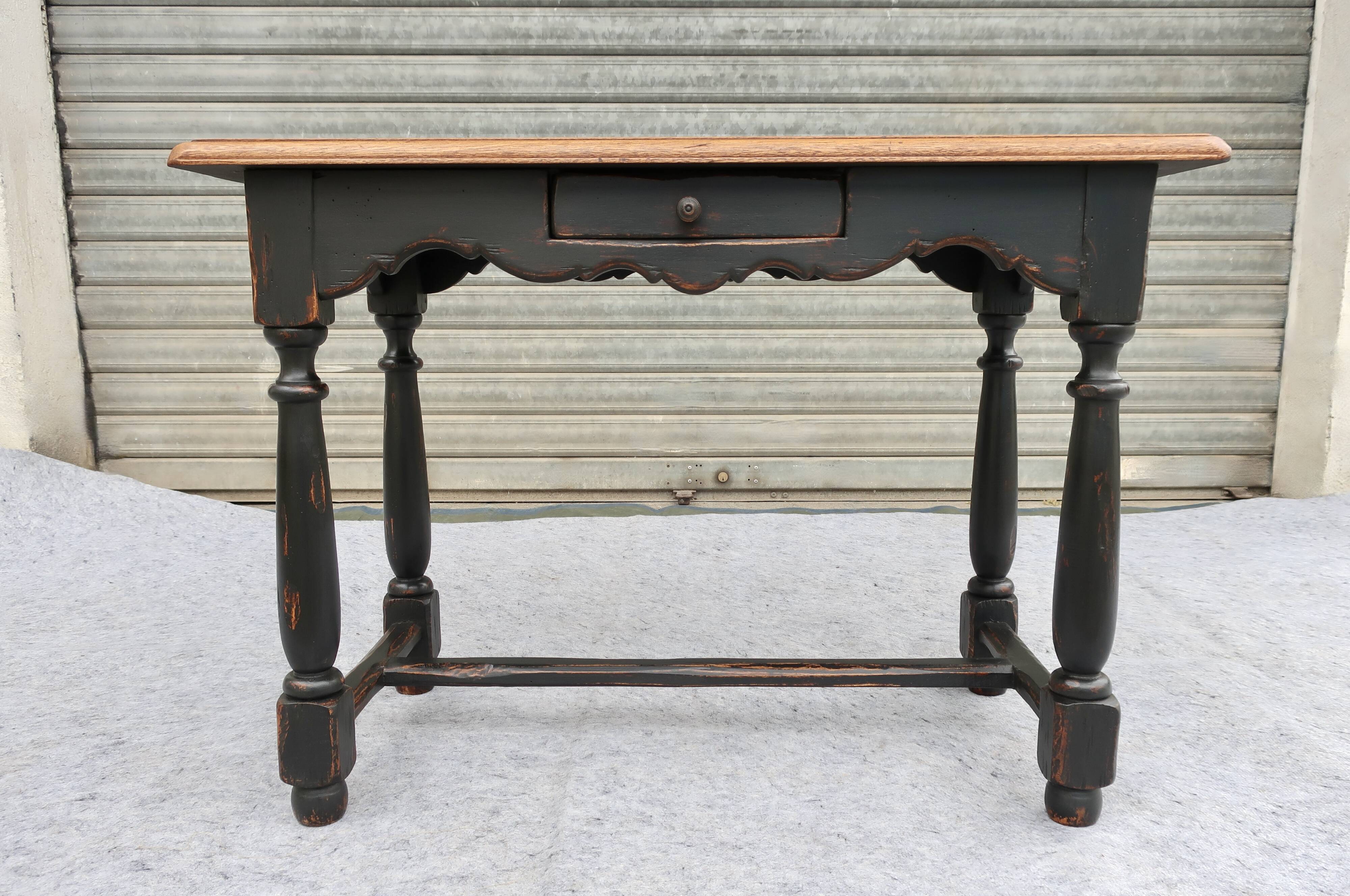 Table bureau vintage patinée
