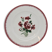Dessert plate bouquet fleuri Digoin