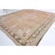 Vintage Turkish Hand-Knotted Wool Cotton Brown Area Rug 69x71