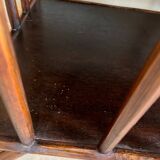 Brown rattan console shelf