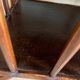 Brown rattan console shelf