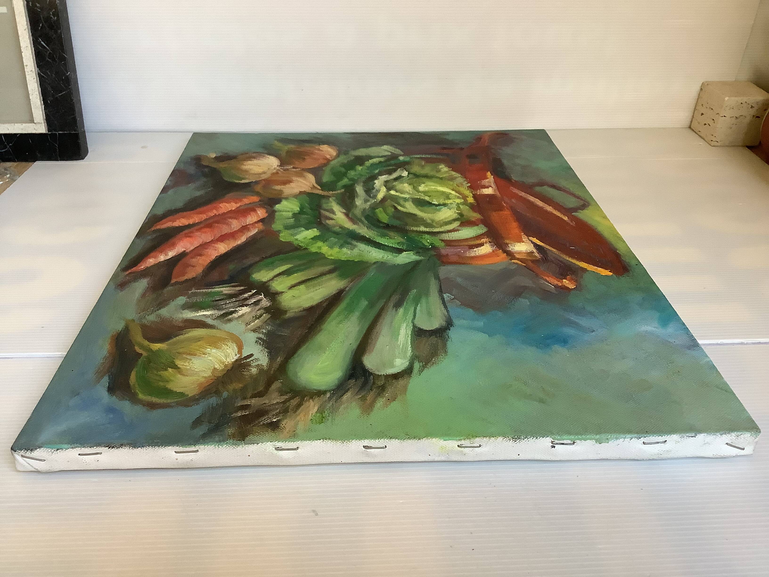 Still life painting oil on canvas signed